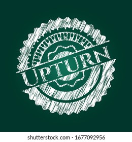Upturn with chalkboard texture. Vector Illustration. Detailed.
