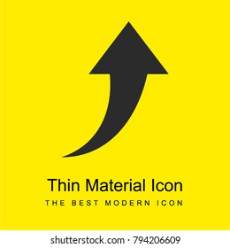 Upward Arrow bright yellow material minimal icon or logo design