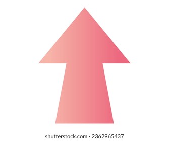 Upward arrow icon. Business illustration.