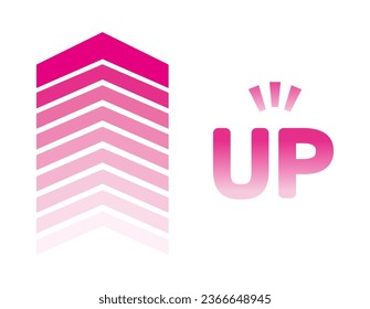 Upward arrow icon. Business illustration.