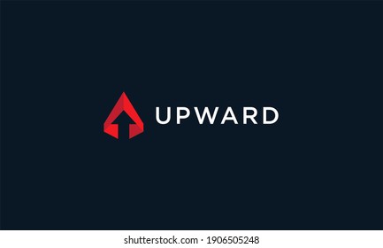 Upward Arrow Icon Logo. Elegant And Modern Design.