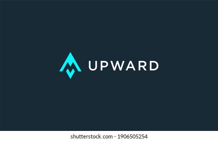 Upward Arrow Icon Logo. Elegant And Modern Design.