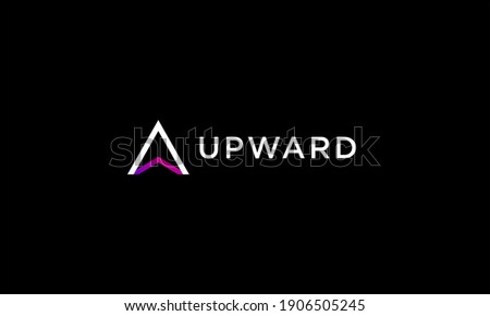 Upward arrow icon logo. Elegant and modern design.