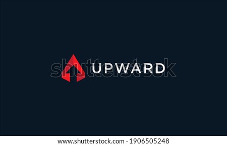 Upward arrow icon logo. Elegant and modern design.