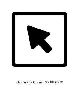 Upward arrow looking to the left.
