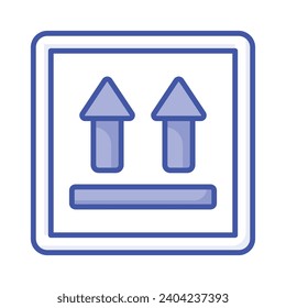 Upward arrow vector design concept of side up icon