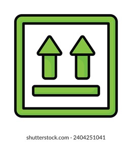 Upward arrow vector design concept of side up icon