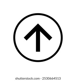 Icono de Vector de flecha hacia arriba para Sitio web, símbolo de diseño plano.