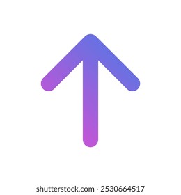 Icono de Vector de flecha hacia arriba para Sitio web, símbolo de diseño plano.