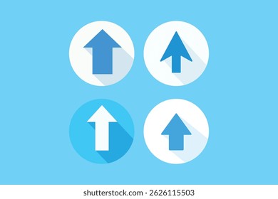 Upward Arrow Vector Icons, flat up arrow icon, arrow pointing up vector, upload arrow icon