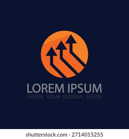 Upward Arrow Vector Logo Icon for Success Growth Motivation Business Branding Concept Identity