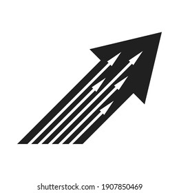 Upward arrows, forming and recognizing an emerging global trend concept, illustration
