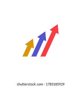 Upward Arrows, vector illustration icon Logo Template design