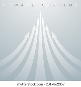 Upward current. arrows graphics. Vector Background.