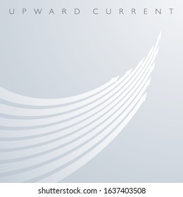 Upward current. Gradation arrows. Vector graphics. Design element.