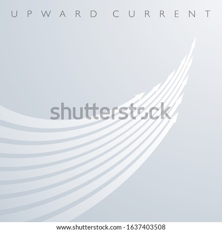 Upward current. Gradation arrows. Vector graphics. Design element.