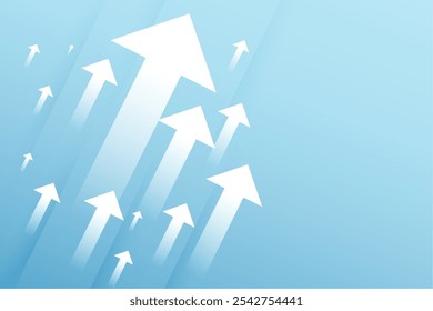 upward direction arrow background for corporate mission or vision vector