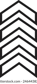 Upward directional black stroke swipe arrow symbol. Vector illustration of arrow icons set. Arrows on white background