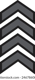 Upward directional gray swipe arrow symbol. Vector illustration of arrow icons set. Arrows on white background