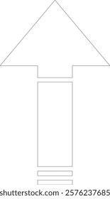 upward facing arrow illustration icon, suitable for web, mobile and as a multimedia design element