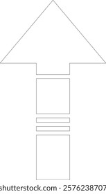 upward facing arrow illustration icon, suitable for web, mobile and as a multimedia design element