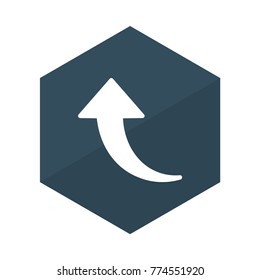 upward Glyph flat