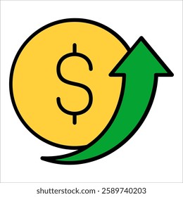 Upward Icon Element For Design