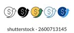 Upward Icon Set Multiple Style Collection