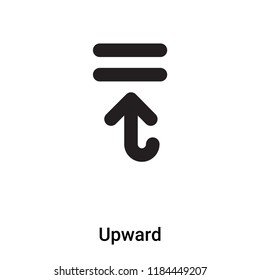 Upward icon vector isolated on white background, logo concept of Upward sign on transparent background, filled black symbol