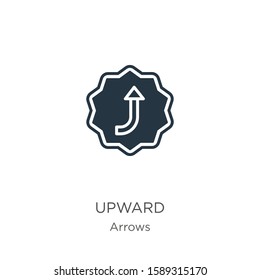 Upward icon vector. Trendy flat upward icon from arrows collection isolated on white background. Vector illustration can be used for web and mobile graphic design, logo, eps10