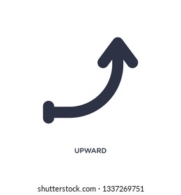 upward isolated icon. Simple element illustration from arrows 2 concept. upward editable logo symbol design on white background. Can be use for web and mobile.