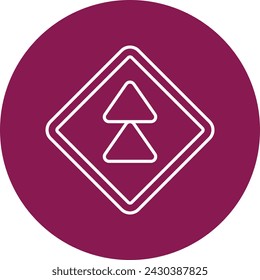 Upward Line Circle Icon For Personal And Commercial Use