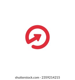 Logo de la flecha hacia arriba dentro del círculo