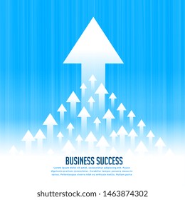 upward rising leading arrows for business growth concept