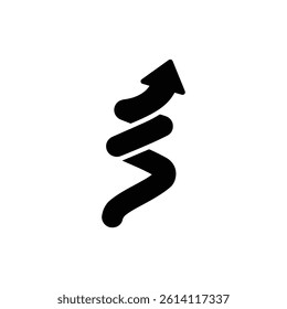 Upward Spiral Arrow Indicating Progress and Growth