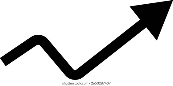 ícone de seta tendência para cima. sinal de crescimento. indicando crescimento e sucesso. Gráfico de sucesso com tendência ascendente. símbolo de estatísticas de lucro
