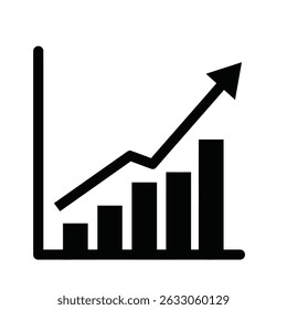 Upward trend graph showing business growth success.