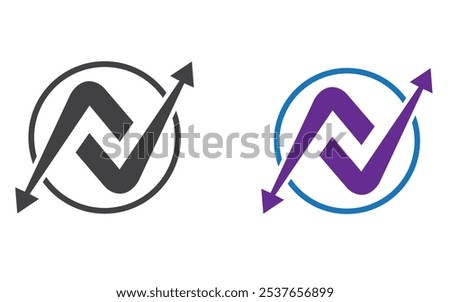 Upward trend icon. Clipart image isolated on white background