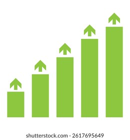 Upward trend infographic vector illustration