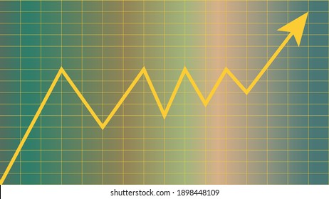 An Upward Trend Line Chart Background Image.