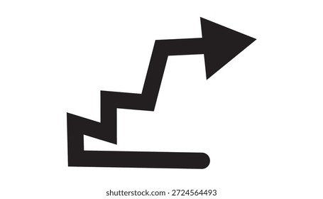 Icono De Crecimiento Y Progreso De La Línea De Tendencia Al Alza.