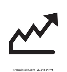 Icono De Crecimiento Y Progreso De La Línea De Tendencia Al Alza.