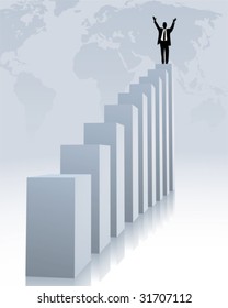 upward trend and success