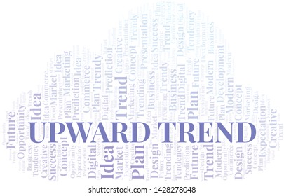 Upward Trend word cloud. Wordcloud made with text only.