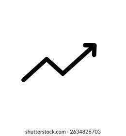 Upward trending graph arrow growth success