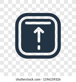 Upward vector icon isolated on transparent background, Upward transparency logo concept