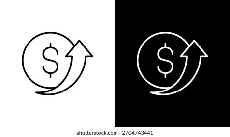 Upward White Icon Set Design
