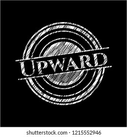 Upward written with chalkboard texture
