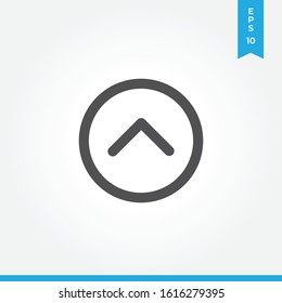 Upwards arrow vector icon, simple sign for web site and mobile app.