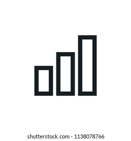 Upwards Bar Chart Modern Simple Outline Vector Icon